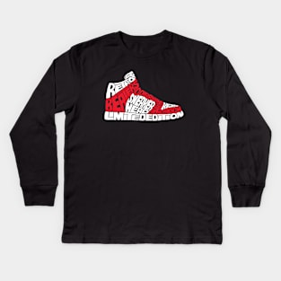 Sneakerhead detailed red white Kids Long Sleeve T-Shirt